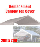 20 x 20 ft Carport  Roof Top Cover White Tarp for Replacement Outdoor Ca... - £72.19 GBP