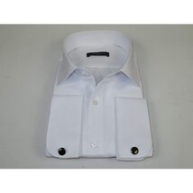Men's Dress Shirt MARCUZZI Turkey 100% Soft Cotton French Cuffs Marc3 White image 4