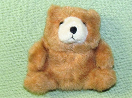 5.5&quot; Vintage Animal World Wallace Berrie Teddy Bear Plush Stuffed Toy Tan Brown - £10.61 GBP