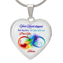 Luxury Heart Necklace – &quot;Your Heart Stopped but My Love for You Did Not&quot;... - $1,024.26 MXN+