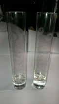 (2) Matching 10&quot; Rosecut Bud Vases - Handcut, Mouth Blown Crystal ! - £199.58 GBP