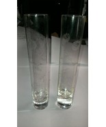 (2) Matching 10&quot; Rosecut Bud Vases - Handcut, Mouth Blown Crystal ! - $341.92 CAD