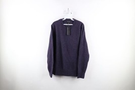 New Banana Republic Mens Large Italian Merino Wool Blend Knit Sweater Purple - £47.26 GBP
