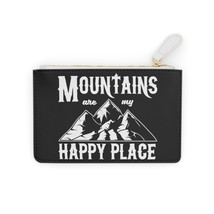 Chic Mini Clutch Bag: Personalized with &quot;Mountains are my happy place&quot; Design, P - £20.71 GBP