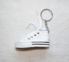 Mini White High Top Sneaker Keychain Keyring - £10.88 GBP