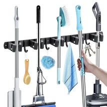 Broom Holder Wall Mount, Broom Organizer Wall Mount Stainless Steel Mop And Broo - £26.08 GBP