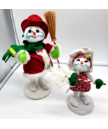 Annalee Christmas Snowman 2011 &amp; Peppermint Chef 2015 - $38.00