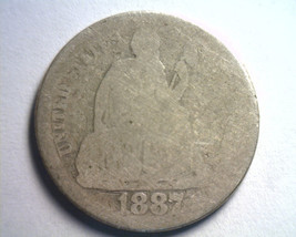 1887 Seated Liberty Dime About Good Ag Original Coin Bobs Coins Fast Shipment - £9.39 GBP