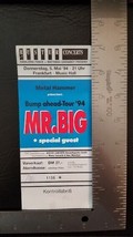 MR. BIG - VINTAGE ORIGINAL GERMAN 1994 UNUSED WHOLE FULL CONCERT TICKET ... - £22.71 GBP