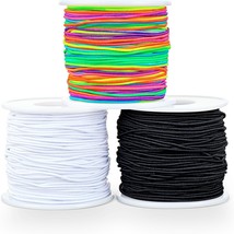 3 Rolls Elastic String for Bracelets 1MM String Cord Stretch Bead String Cord fo - £16.88 GBP