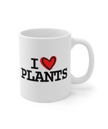 PLANT LOVER Mug | I HEART Plants White Ceramic Mug | Great Gift for Gard... - £19.92 GBP