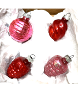 Vintage Shiny Brite Figural Christmas Ornaments Glass Grapes Swirl Rib P... - $37.00