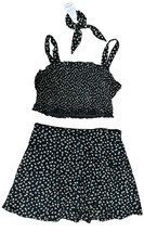 Japna Junior&#39; 3 Pieces Skirt &amp; Crop Top Set w/Hair Tie Floral Print Size... - £17.83 GBP