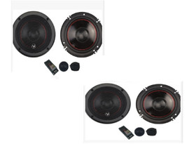 4 Audiopipe, 6-3/4&quot; Component Car Speakers 175 W Rms, 350w Peak, 2-Way X... - £147.93 GBP