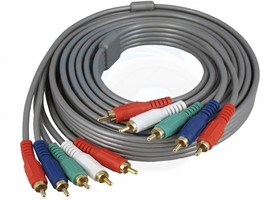 HDTV Video Audio 5RCA Component 5 RCA AV Gold Plated Cable 10FT 3Meter - £10.24 GBP