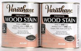 2 Cans Varathane 32 Oz Premium Wood Stain 349594 Rose Dries In One Hour - £31.44 GBP