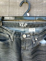 VIP Black Dazzling Denim Low Rise Skinny Jeans Size 5-6- Excellent - $16.93