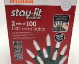 Sylvania Stay-lit 2 Sets Of 100 Mini Pure White LED Lights 200 Total - $22.28