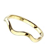 Elemental Wave Ring Gold PVD Plated Stainless Steel Stackable Minimalist... - £7.10 GBP
