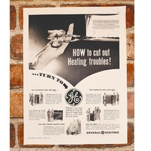 1941 General Electric Print Ad - WWII Era Heating Innovation Solutions Vintage - £11.46 GBP