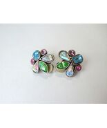 Pastel Rhinestone Bijoux Designs Clip Earrings - $519.72 MXN