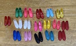 Barbie Japan Soft Bow Flat Buckle Shoes Ankle Heels Vtg 1960 Pink Green Red - $206.95 CAD