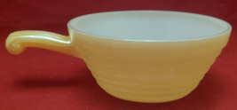 Fire King Peach Luster Ovenware Beehive Soup Bowl With Handle, Vintage - $3.87