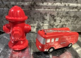 Fire Truck + Hydrant Anti Stress Relief Hand Exercise Squeeze Foams Spon... - £23.10 GBP