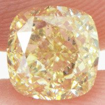 Cushion Cut Diamond Natural Fancy Brownish Yellow SI1 GIA Certified 1.51 Carat - £2,690.15 GBP