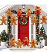 12 Pieces Inflatable Christmas Outdoor Decorations Christmas Gingerbread... - $32.99