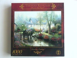 NEW 1999 Thomas Kinkade &quot;Sunday Outing&quot; 1000 Piece Jigsaw Puzzle - £9.45 GBP