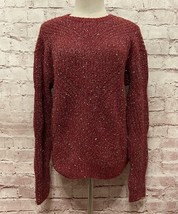 Nine West Sweater Women’s M Red Wine NEW Sparkle Holiday Christmas - £23.18 GBP