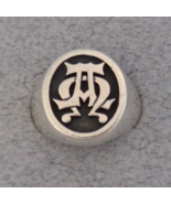 James Avery Signet Ring Sterling Silver 925 Alpha Omega Retired Size 7.75 - £136.88 GBP