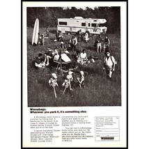 1971 Winnebago Motor Home Camper RV Vintage Print Ad Surf Board Ski Doo Wall Art - £8.53 GBP