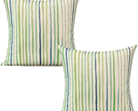 Spring Outdoor Throw Pillow Covers 18X18 Set of 2 Green Sunbrella Decora... - $21.51