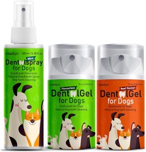 Dog Dental Care Bundle - Natural Fresh Breath Spray, Dog Toothpaste With Beef Fl - $53.99