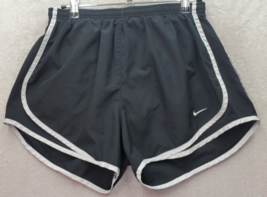 Nike Activewear Shorts Juniors M Black Lined Dri Fit Elastic Waist Mesh Panel - £12.38 GBP