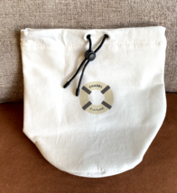 NEW CHANEL Beauty White Makeup Cosmetic Drawstring Bag Travel VIP Gift - £25.17 GBP