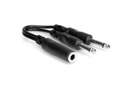 Hosa YPP-106 1/4 in TSF to Dual 1/4 in TS, Y-Cable - £5.58 GBP