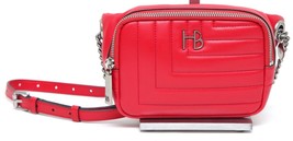 Henri Bendel Belt Bag Red Leather Quilted Gunmetal Hardware Credit Cards New - £171.27 GBP