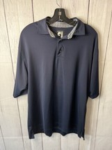 FootJoy Shirt Mens Extra Large Navy Blue PRODRY LISLE Stretch Golf Polo M - $15.90