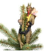 NO PACKAGING -Creepy Krampus Tree Topper for Christmas Halloween Trees Large 10" - $34.95