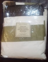 NWOT  Restoration Hardware &quot;Chocolate Edged&quot; Thyme Queen Bedskirt - £38.66 GBP