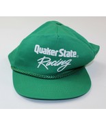 Vintage Quaker State Racing Green Gas &amp; Oil Snapback Hat Cap One Size - $18.10