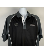 NWT Guinness Beer Polo Golf Shirt Mens Medium Embroidered Polyester Black - £35.52 GBP