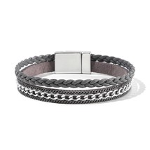 WYBU Four Style Women Multi-Layer Leather Wrap Bracelet Handmade Gray Wristband  - £9.25 GBP