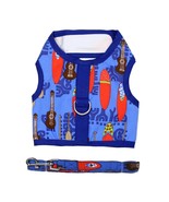 Ukuleles and Surfboards Fabric Dog Harness and Matching Leash Sizes XS -... - $17.89 CAD