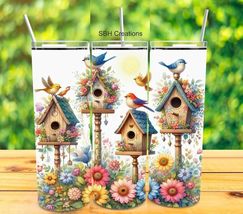 1-20oz  Birdhouse theme insulated Tumbler with sliding lid &amp; straw - $19.80