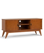 Draper Mid Century Low TV Media Stand - Teak Brown Entertainment Console - $10,833.69 MXN