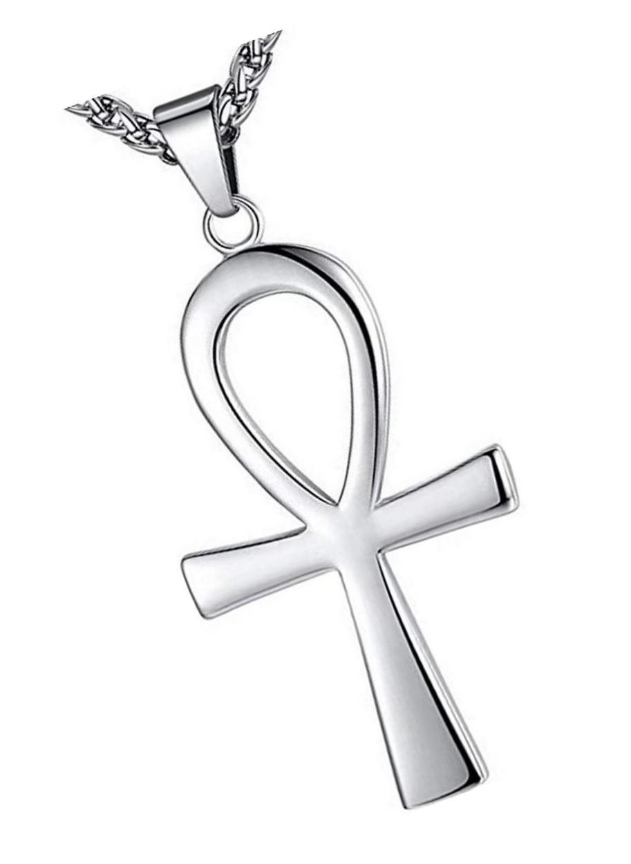 Men's Stainless Steel Large Coptic Ankh Cross - Crucifixes & Crosses